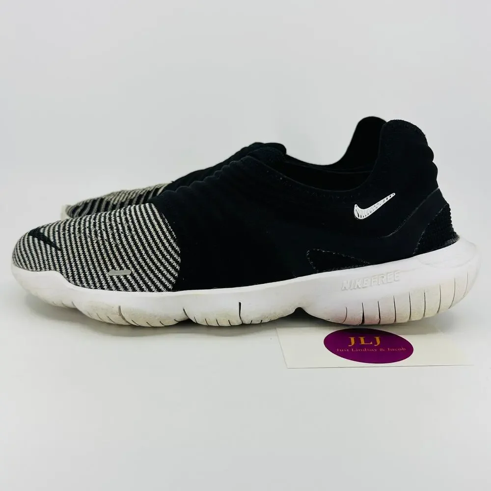 Nike Women's Free RN Flyknit 3.0 Athletic Sneakers Black/Grey AQ5708-005 Size 10